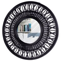 sienas spogulis 56 cm, melns cena un informācija | Spoguļi | 220.lv
