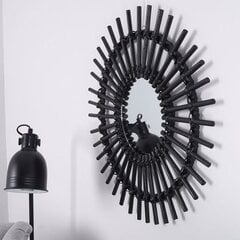 Sienas spogulis Home Styling Collection, melns cena un informācija | Spoguļi | 220.lv