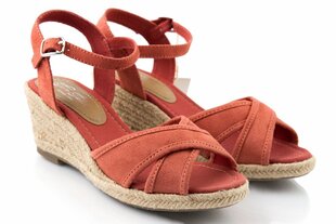 Tom Tailor sandales sievietēm, sarkanas cena un informācija | Sieviešu sandales | 220.lv