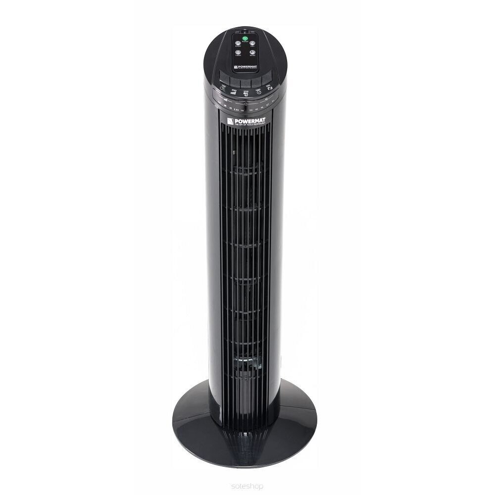 Grīdas ventilators 74cm ar tālvadības pulti, Black Tower, 75 W cena un informācija | Ventilatori | 220.lv