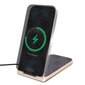 Guess Aluminum Desktop Wireless Magnetic Charger 2in1 4G Pattern Black cena un informācija | Lādētāji un adapteri | 220.lv