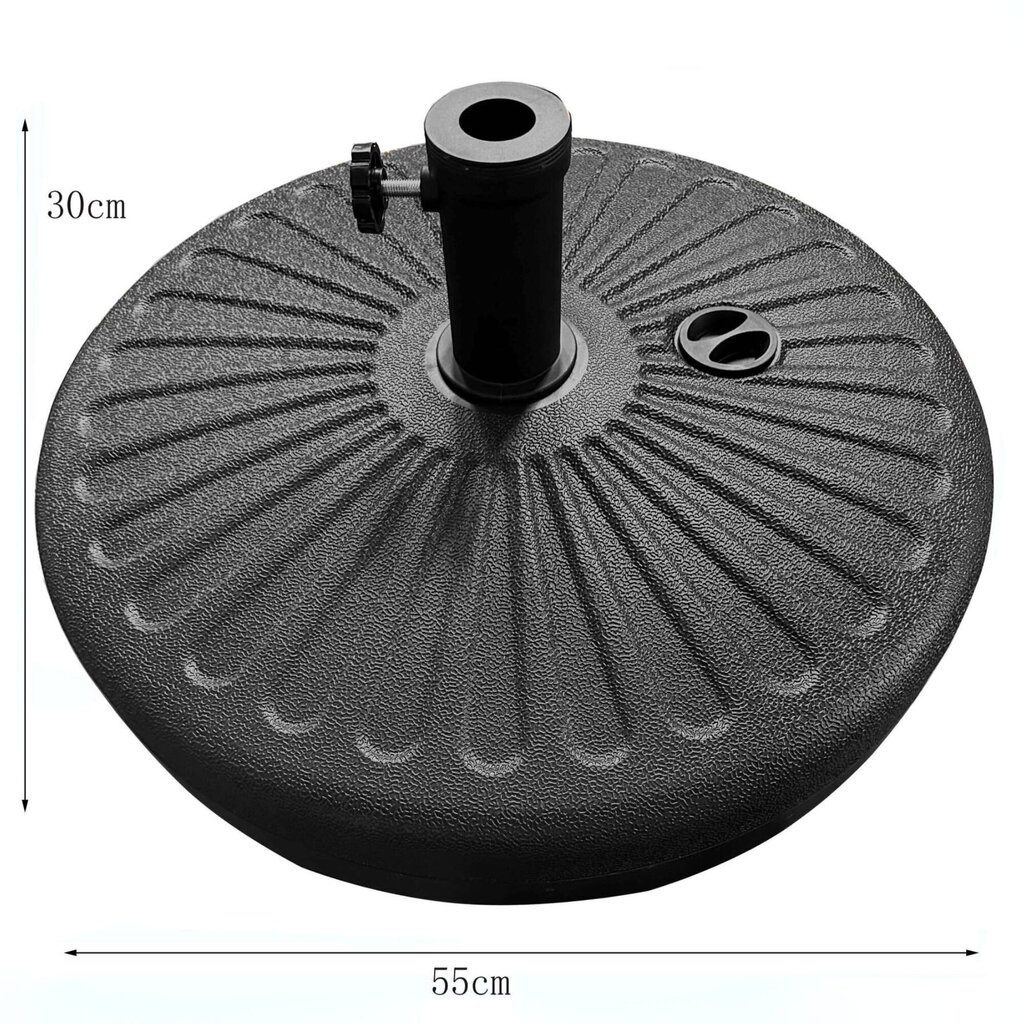 Lietussarga pamatne Akord UB55, melna cena un informācija | Saulessargi, markīzes un statīvi | 220.lv