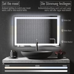 Зеркало для ванной, 100х70 см, прозрачное цена и информация | Зеркала в ванную | 220.lv