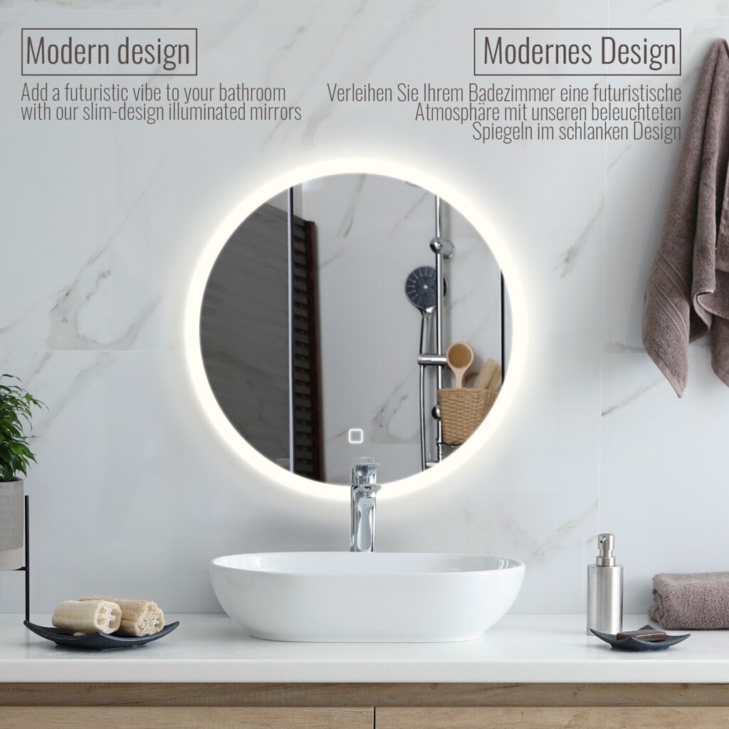 Vannas istabas spogulis LED, 70cm цена и информация | Vannas istabas spoguļi | 220.lv