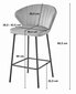 2 krēslu komplekts Leobert Gatta, pelēks/melns cena un informācija | Virtuves un ēdamistabas krēsli | 220.lv