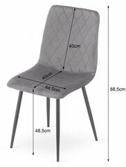 Комплект из 2-х стульев Leobert Turin, серый/черный цена и информация | Стулья для кухни и столовой | 220.lv