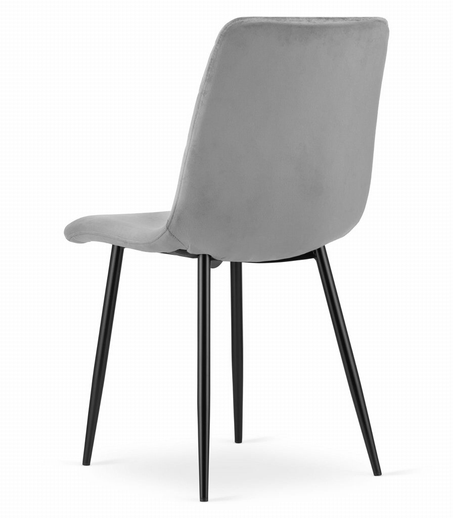 2 krēslu komplekts Leobert Turin, pelēks/melns цена и информация | Virtuves un ēdamistabas krēsli | 220.lv