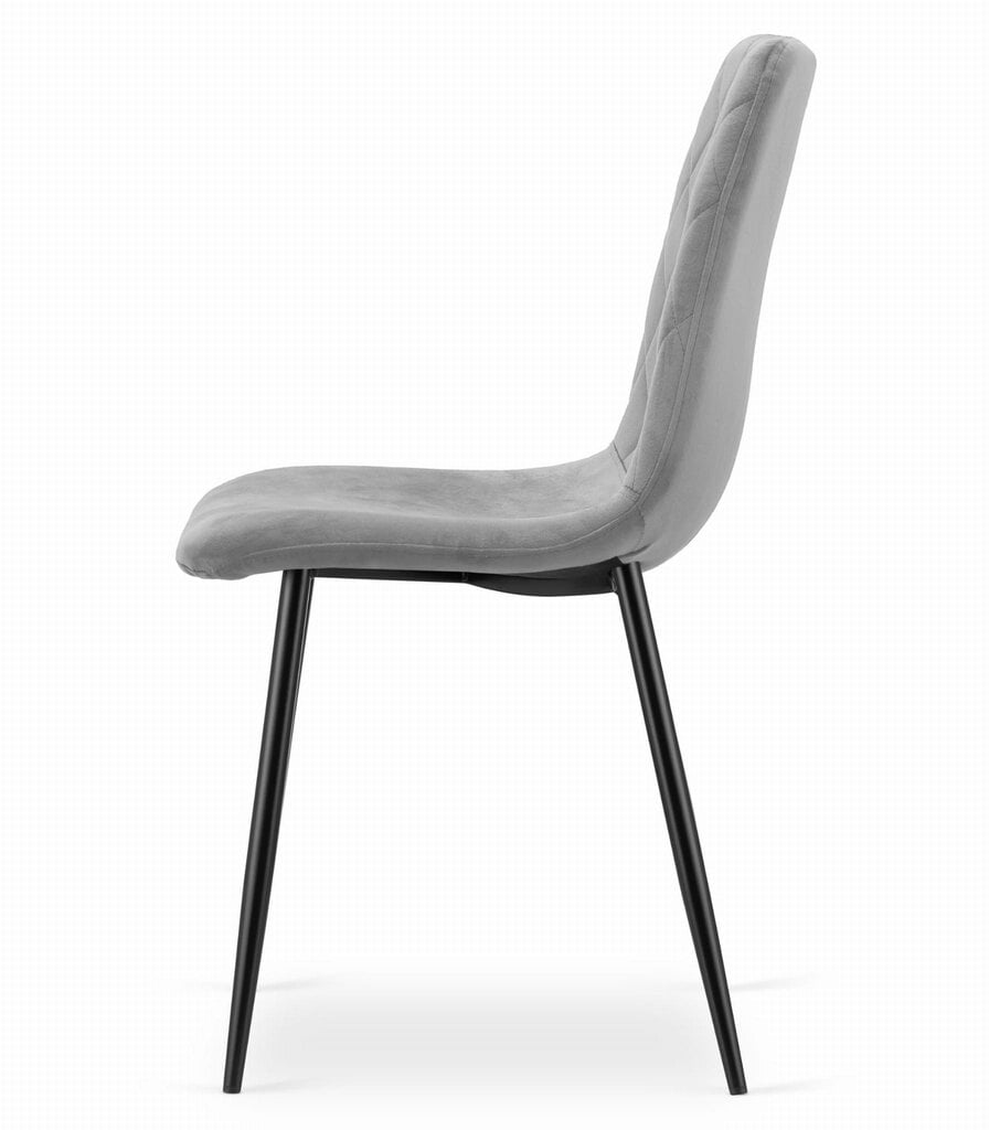 2 krēslu komplekts Leobert Turin, pelēks/melns cena un informācija | Virtuves un ēdamistabas krēsli | 220.lv