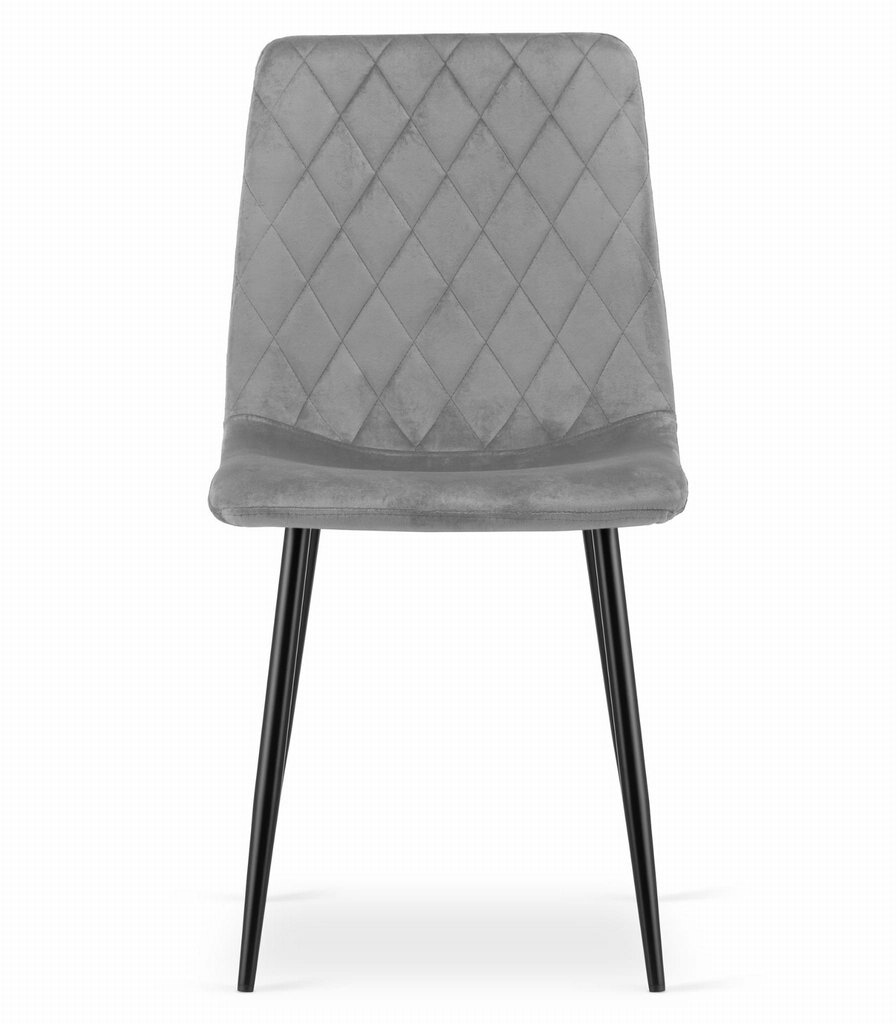 4 krēslu komplekts Leobert Turin, pelēks/melns cena un informācija | Virtuves un ēdamistabas krēsli | 220.lv
