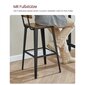 2 krēslu komplekts Vasagle, brūns/melns cena un informācija | Virtuves un ēdamistabas krēsli | 220.lv