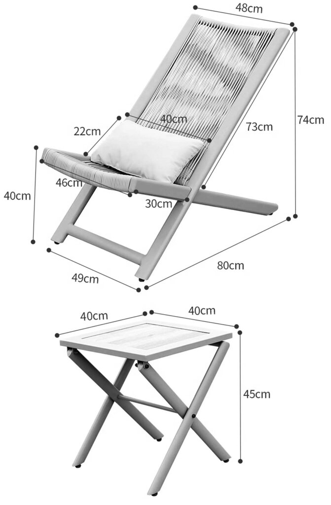 Terases mēbeļu komplekts - Chill Sand цена и информация | Dārza mēbeļu komplekti | 220.lv