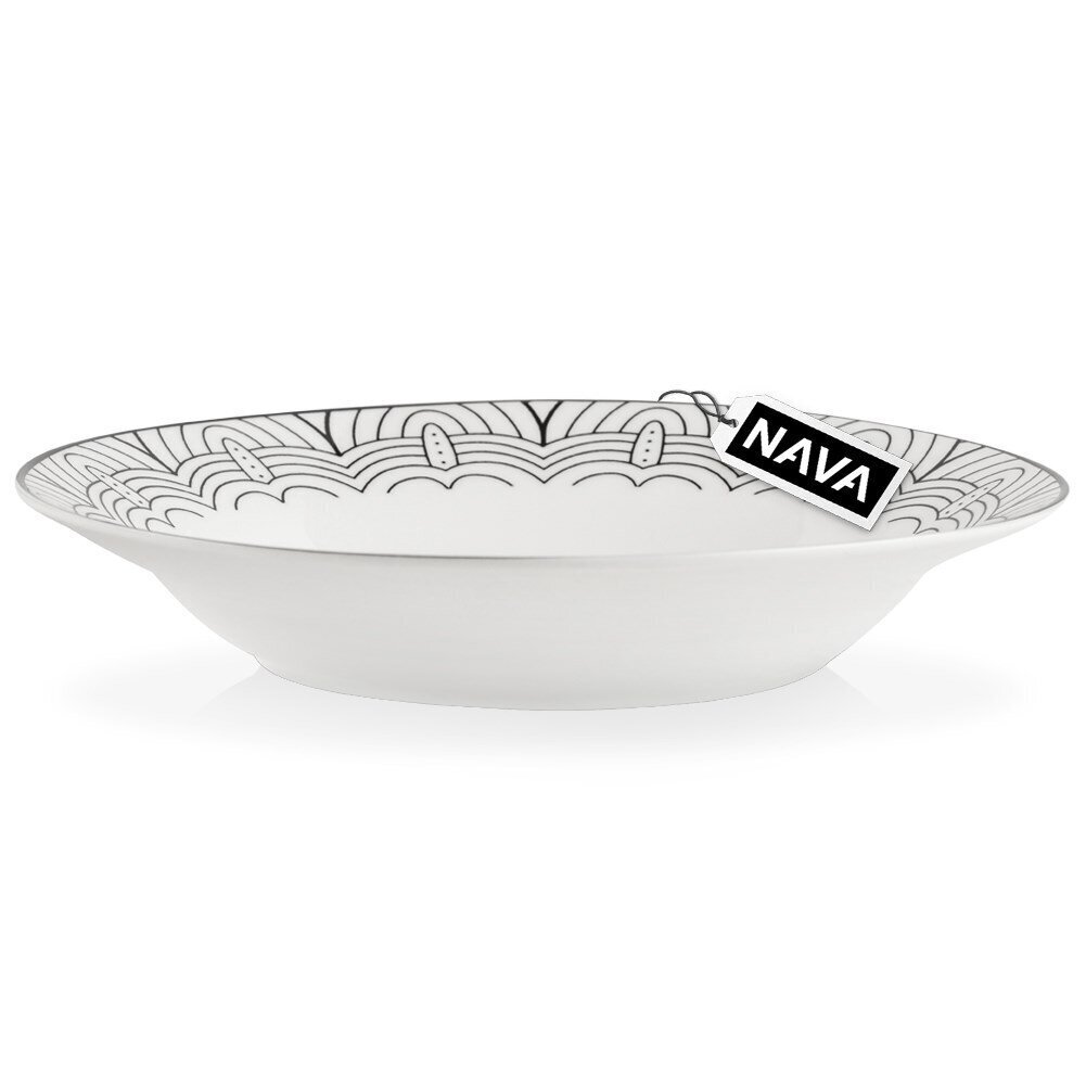 dziļš porcelāna pusdienu šķīvis 22,5 cm, 700 ml cena un informācija | Trauki, šķīvji, pusdienu servīzes | 220.lv