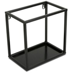 Полка настенная подвесная металлическая черная 35 см цена и информация | Полки | 220.lv