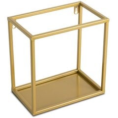 Полка настенная металлическая золотая 24 см цена и информация | Полки | 220.lv