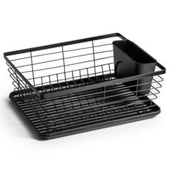 Подставка для посуды, черная цена и информация | Кухонные принадлежности | 220.lv