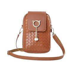 Женская мини-сумка через плечо Rombus, коричневая цена и информация | Женские сумки | 220.lv