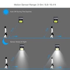 LED saules lampa ar kustību sensoru DayBetter, 2 gab. cena un informācija | Āra apgaismojums | 220.lv