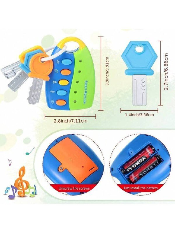 Bērnu mūzikas rotaļlieta - atslēgas Electronics LV-508, 1 gab. цена и информация | Rotaļlietas zīdaiņiem | 220.lv