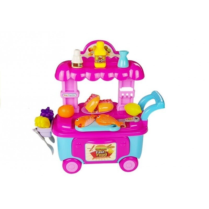 Rotaļu pārtikas rati ar piederumiem Lean Toys цена и информация | Rotaļlietas meitenēm | 220.lv