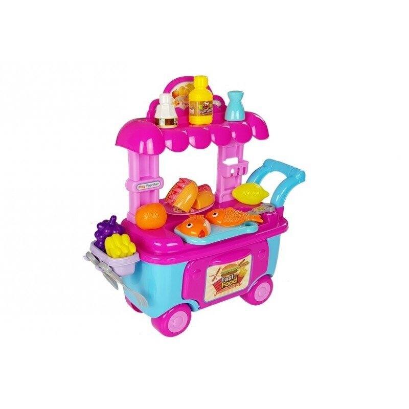 Rotaļu pārtikas rati ar piederumiem Lean Toys цена и информация | Rotaļlietas meitenēm | 220.lv