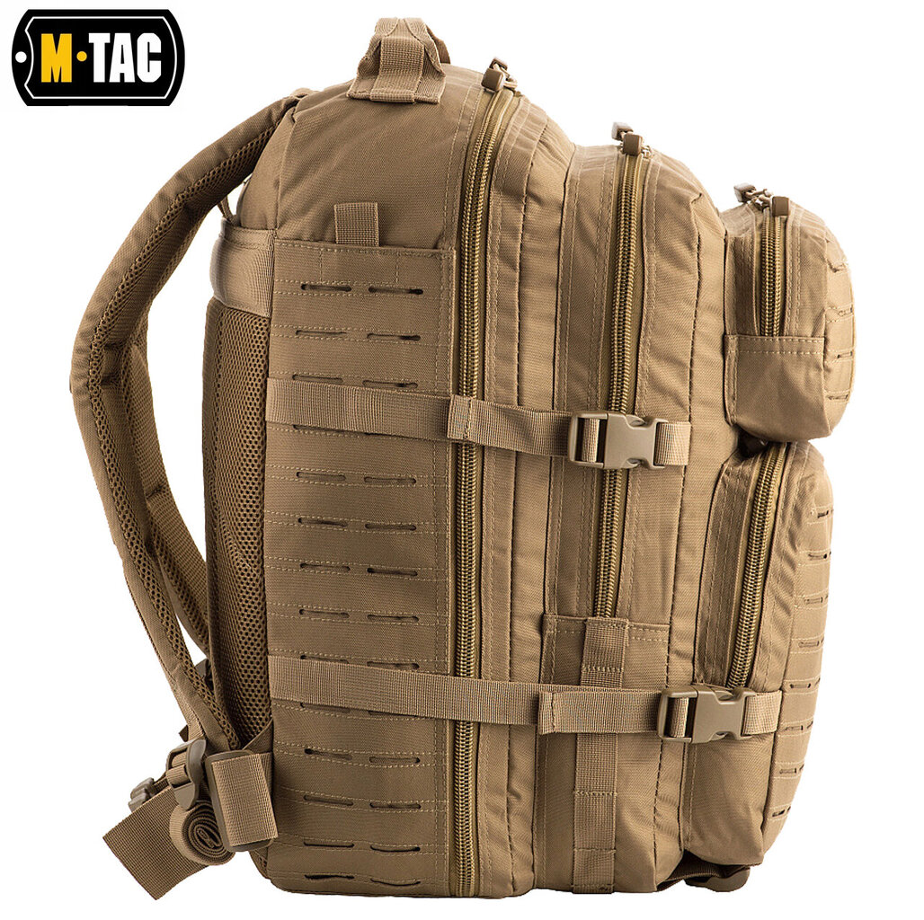 Ceļojumu mugursoma M-Tac Large Assault Pack Tan, bēša cena un informācija | Sporta somas un mugursomas | 220.lv