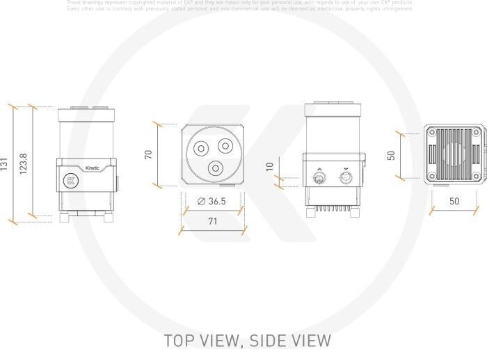 EK Water Blocks EK-Quantum Kinetic TBE 120 DDC PWM D-RGB cena un informācija | Ūdens dzesēšana - aksesuāri | 220.lv