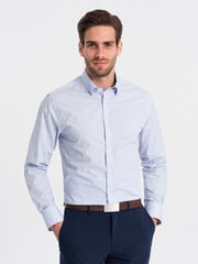 Krekls vīriešiem Ombre Clothing 124376-7, zils цена и информация | Мужские рубашки | 220.lv