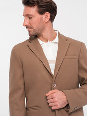 мужская повседневная куртка с декоративными пуговицами на рукавах - светло-коричневый v2 om-blzb-0118 124314-7 цена и информация | Мужские пиджаки | 220.lv