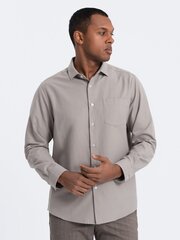 рубашка мужская классического кроя с карманом - серая v1 om-shcs-0148 124357-7 цена и информация | Мужские рубашки | 220.lv