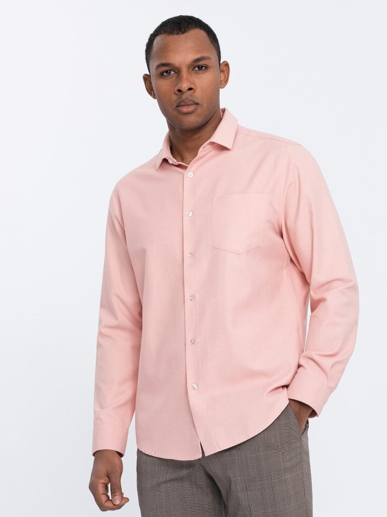 Krekls vīriešiem Ombre Clothing 124361-7, rozā cena un informācija | Vīriešu krekli | 220.lv