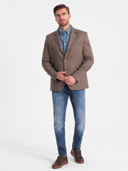 Мужская повседневная куртка в клетку Gentle Check — коричневый v1 om-blzb-0116 124312-7 цена и информация | Мужские пиджаки | 220.lv