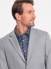 классическая мужская куртка - серая v1 om-blzb-0115 124433-7 цена и информация | Мужские пиджаки | 220.lv