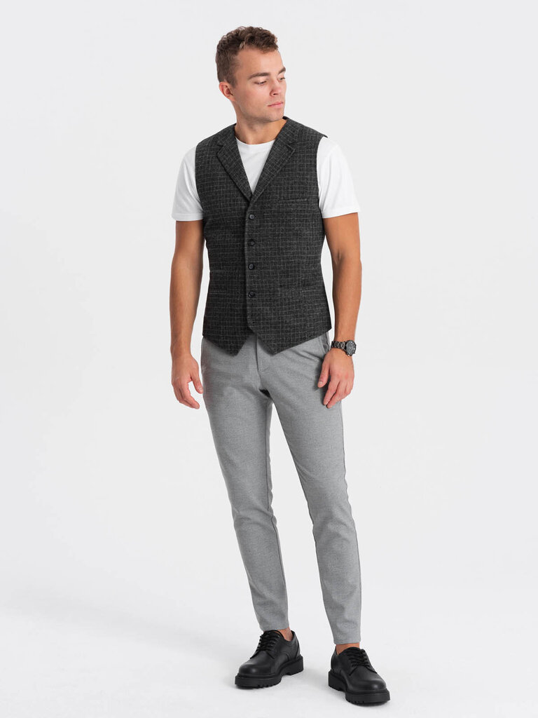 Veste vīriešiem Ombre Clothing 124322-7, melna cena un informācija | Vīriešu vestes | 220.lv