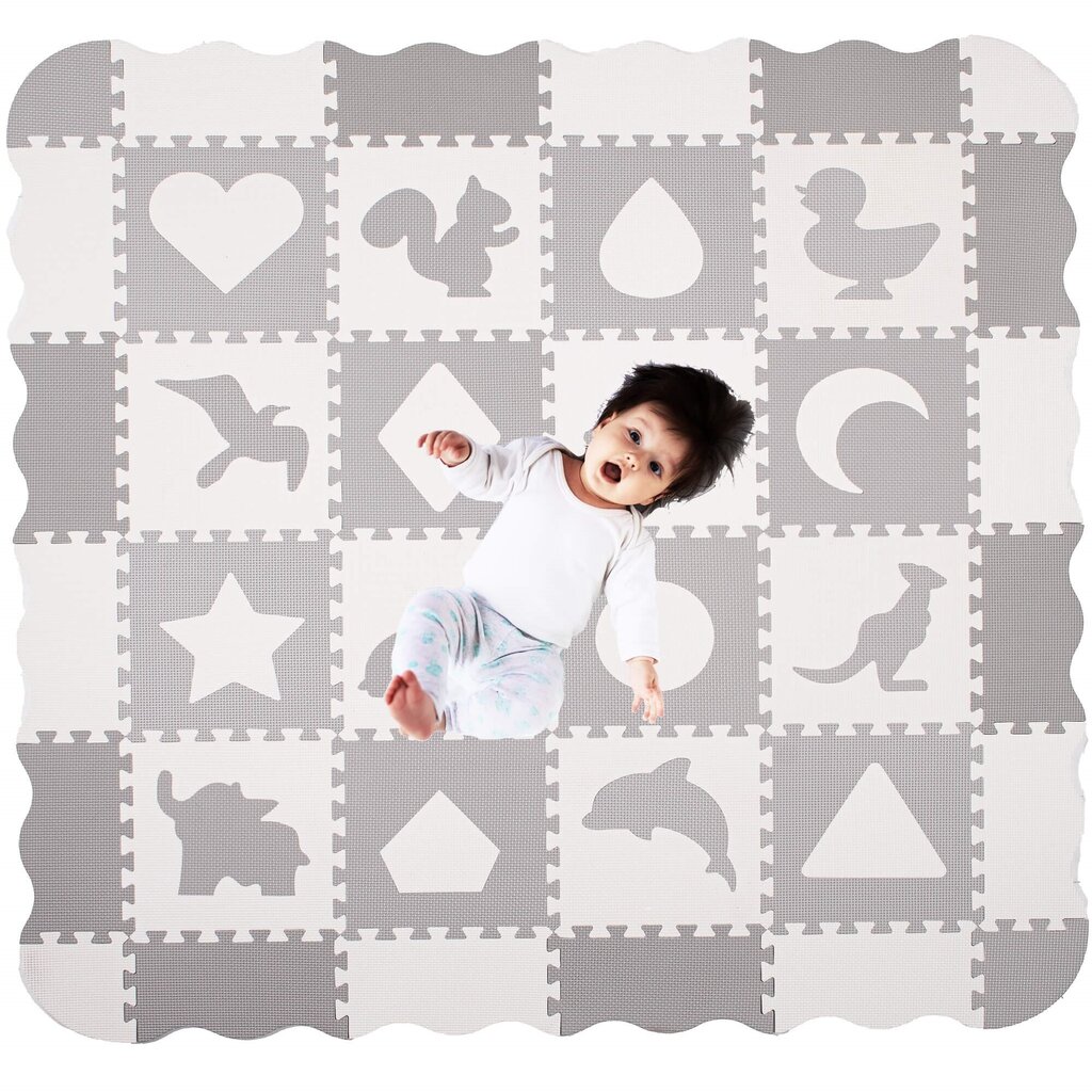 Bērnu putu paklājs - Puzzle Springos 150x150 cm cena un informācija | Attīstošie paklājiņi | 220.lv