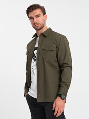 Krekls vīriešiem Ombre Clothing 124368-7, zaļš цена и информация | Мужские рубашки | 220.lv