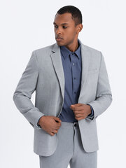 мужской элегантный пиджак с декоративными пуговицами на рукавах - серый v2 om-blzb-0114 124309-7 цена и информация | Мужские пиджаки | 220.lv