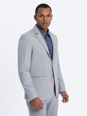 мужской элегантный пиджак с декоративными пуговицами на рукавах - серый v2 om-blzb-0114 124309-7 цена и информация | Мужские пиджаки | 220.lv