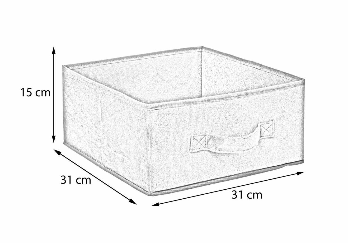 Uzglabāšanas grozs, 15x31 cm cena un informācija | Veļas grozi un mantu uzglabāšanas kastes | 220.lv