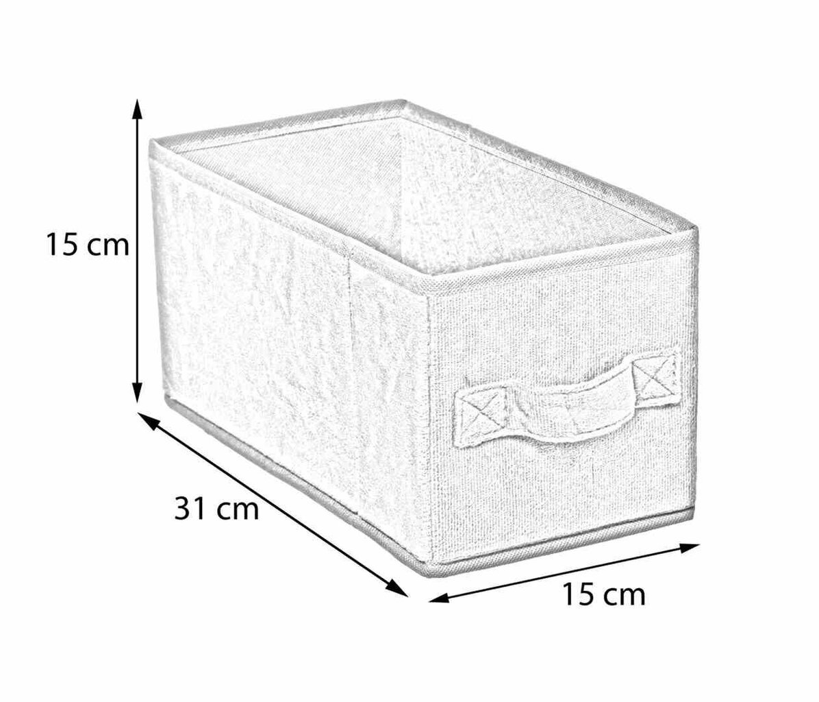 Uzglabāšanas grozs, 15x31 cm cena un informācija | Veļas grozi un mantu uzglabāšanas kastes | 220.lv