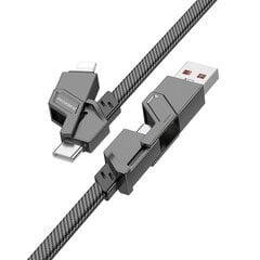 Borofone Cable BU43 Triumph 4 in 1 - USB + Type C na Lightning + Type C - PD 27W 3A 1,2 metres grey цена и информация | Кабели для телефонов | 220.lv