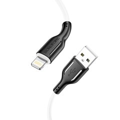 Borofone Cable BX63 Charming - USB to Lightning - 2,4A 1 metre black-white цена и информация | Кабели для телефонов | 220.lv