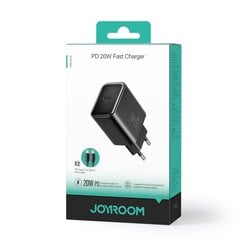 Сетевая зарядка Joyroom JR-TCF06 USB-C PD20W + USB-C to USB-C 1.0m cable, черная цена и информация | Зарядные устройства для телефонов | 220.lv