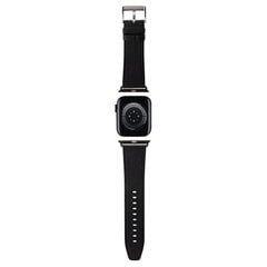 Karl Lagerfeld Saffiano Monogram strap for Apple Watch 38|40|41mm - black цена и информация | Аксессуары для смарт-часов и браслетов | 220.lv