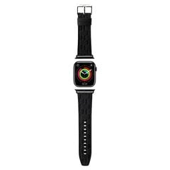 Karl Lagerfeld Saffiano Monogram strap for Apple Watch 38|40|41mm - black цена и информация | Аксессуары для смарт-часов и браслетов | 220.lv