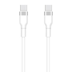 Setty USB-C - USB-C cable 1m 3A KSC-C-130 white цена и информация | Кабели для телефонов | 220.lv