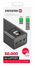 Swissten Power Line Power Bank 50 000 mAh / 100W цена и информация | Зарядные устройства Power bank | 220.lv