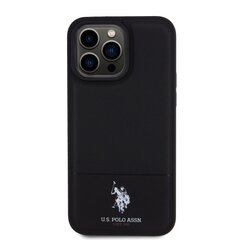 U.S. Polo PU Leather Printed Round Double Horse MagSafe Case for iPhone 15 Pro Max Black цена и информация | Чехлы для телефонов | 220.lv