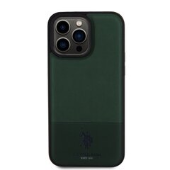 U.S. Polo PU Leather Printed Round Double Horse MagSafe Case for iPhone 15 Pro Max Black цена и информация | Чехлы для телефонов | 220.lv