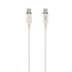 XO cable NB-Q261 PD USB-C - USB-C 1m beige 60W цена и информация | Кабели для телефонов | 220.lv
