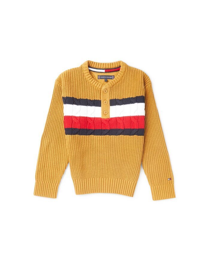 Tommy Hilfiger zēnu džemperis KB0KB06921GRL, dzeltens cena un informācija | Zēnu jakas, džemperi, žaketes, vestes | 220.lv